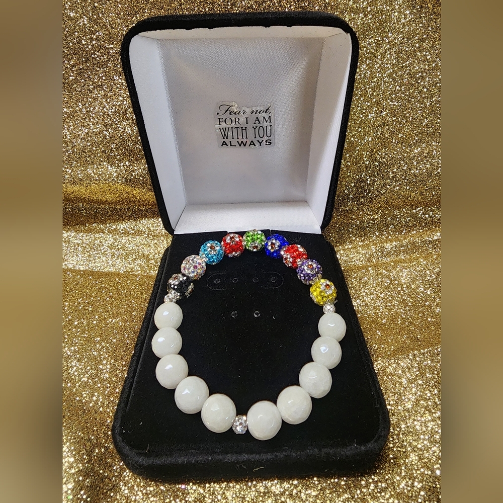 Elegant Multicolor Sparkling SALVATION  Beaded Bracelet